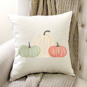 Pumpkin Trio Throw Pillow